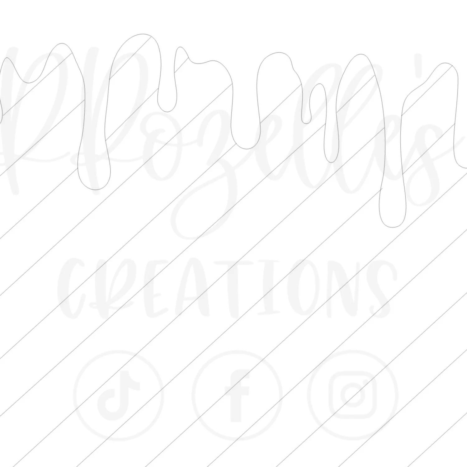 Candy Cane Drip (Thin) Template