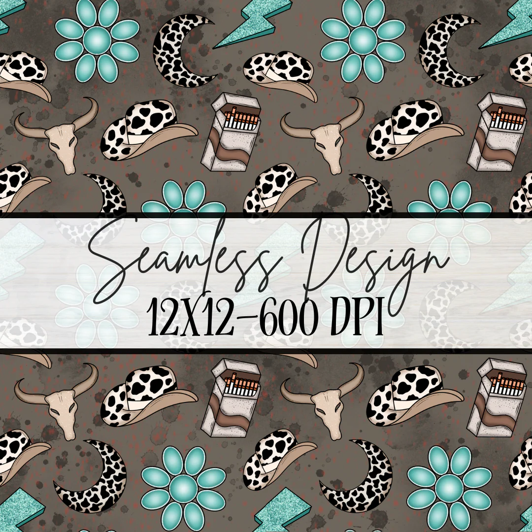 Cowboy Cowprint- Scaled Print