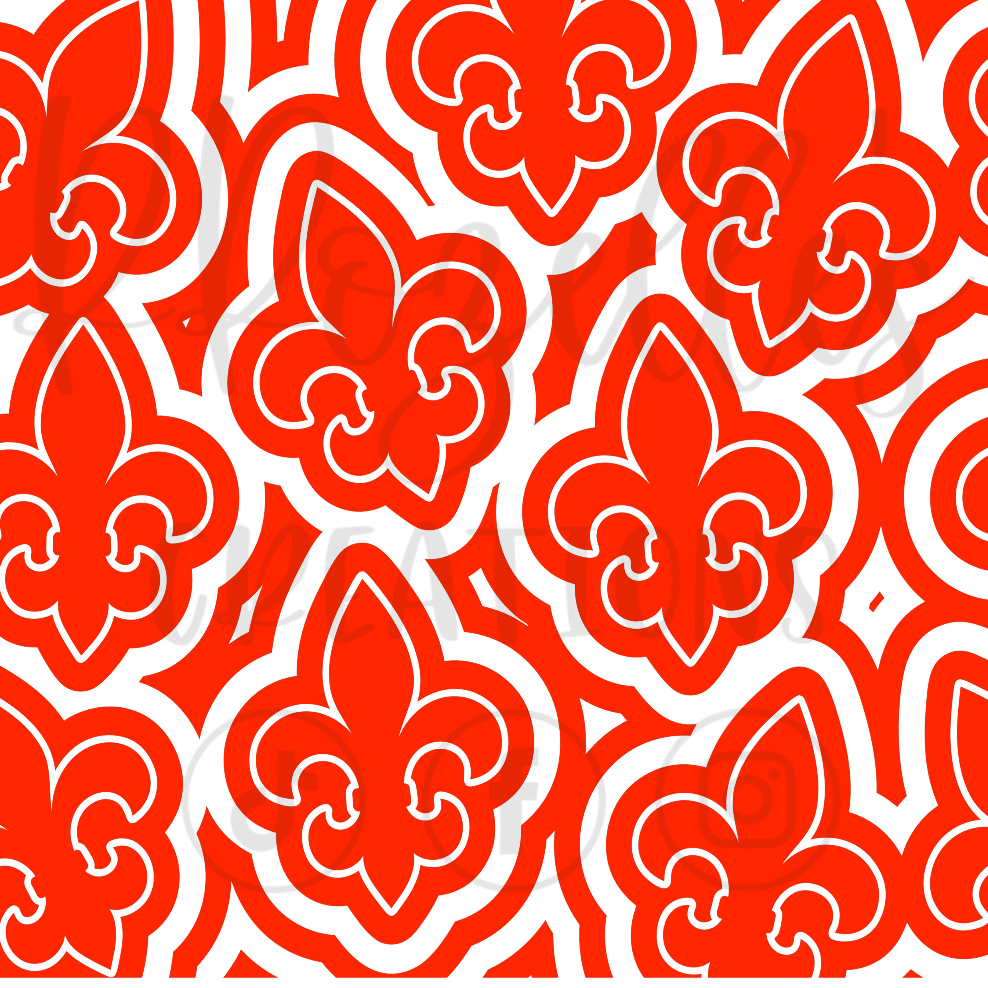 Fleur De Lis BURST #2 - SVG Template