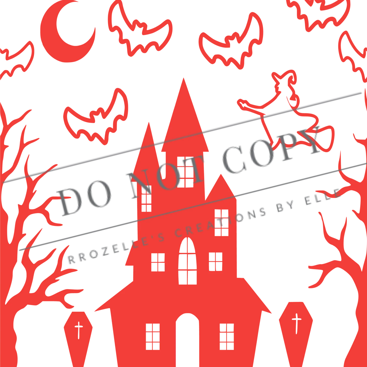 Haunted Mansion SVG Template