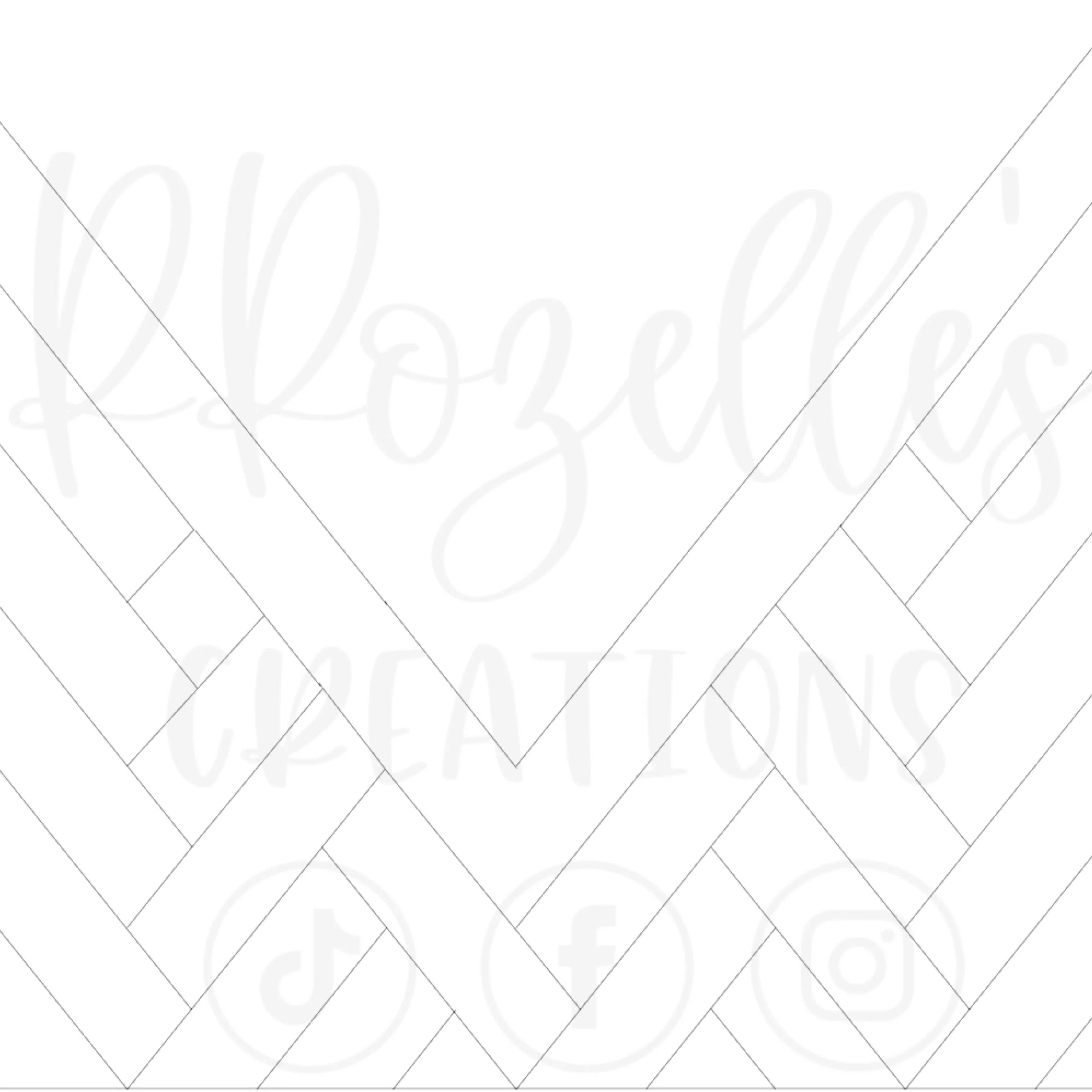 Herringbone Vsplit-Bottom SVG Template