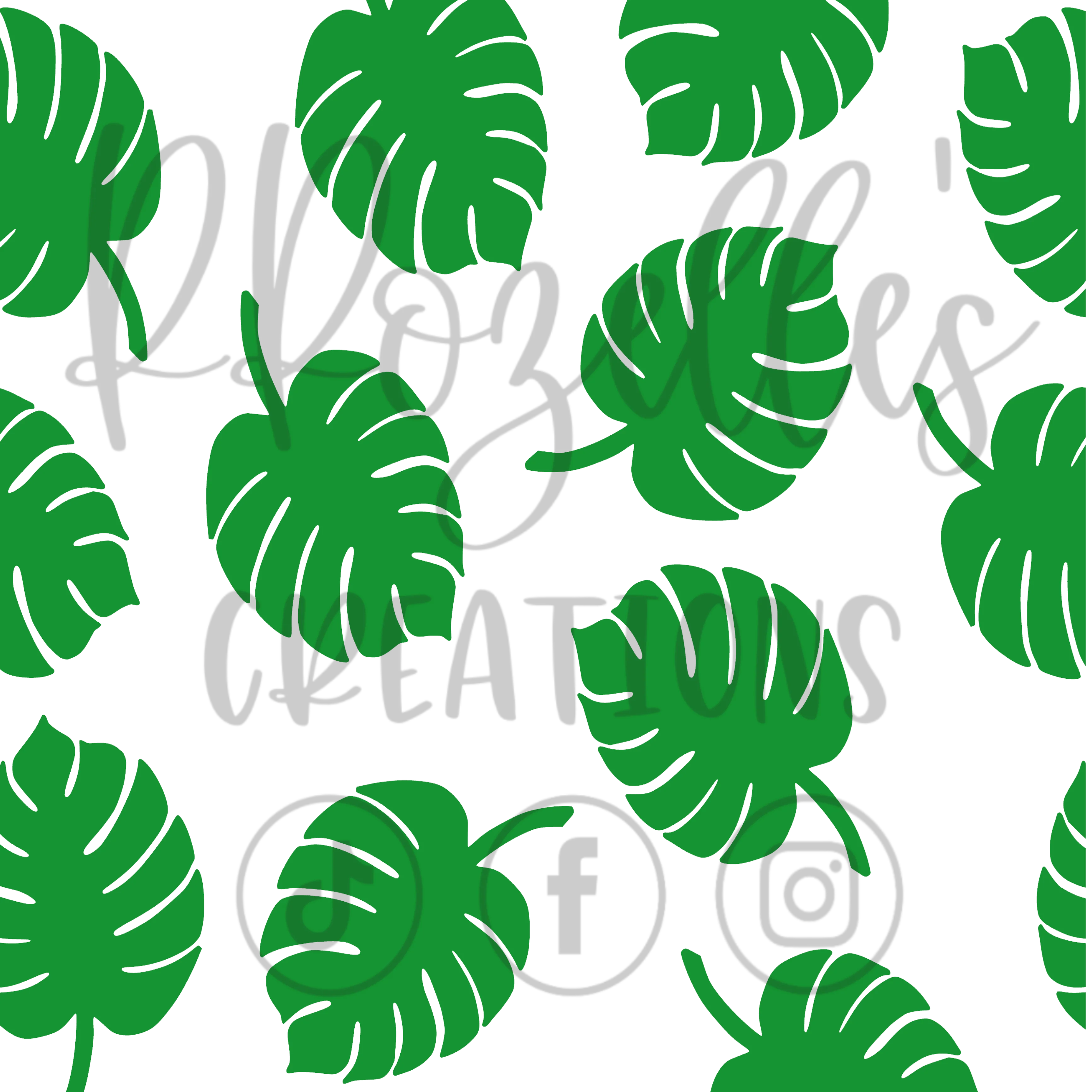 Monstera Leaves- SVG Template