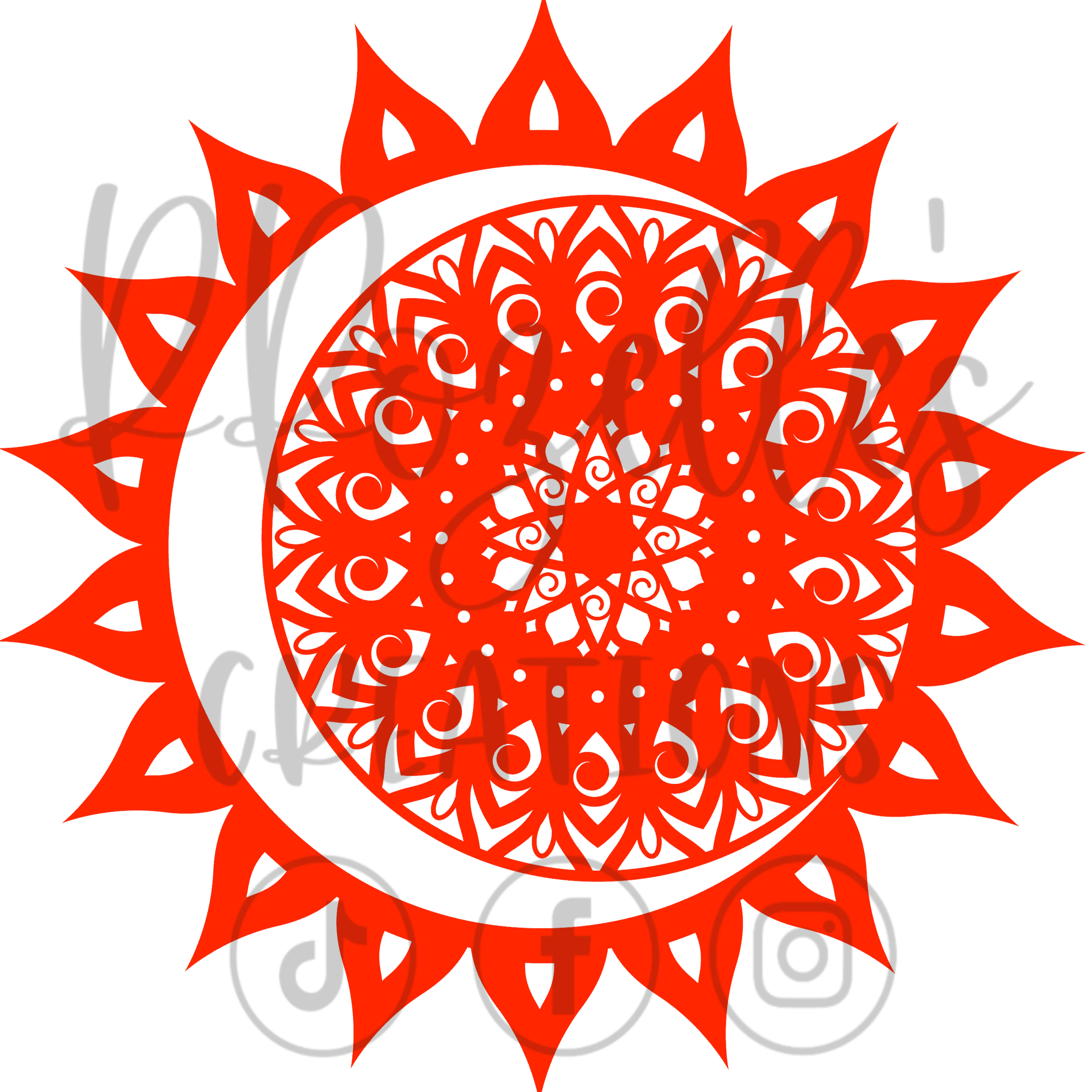 Moon/Sun Celestial ONE- SVG Template