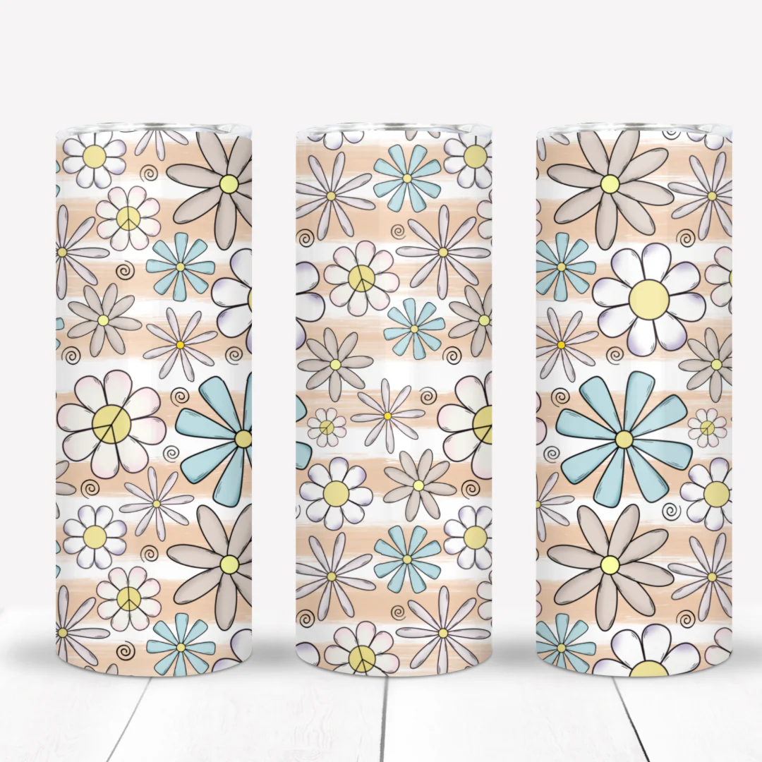 Retro Flowers Brush Seamless- Small Print - Image 2