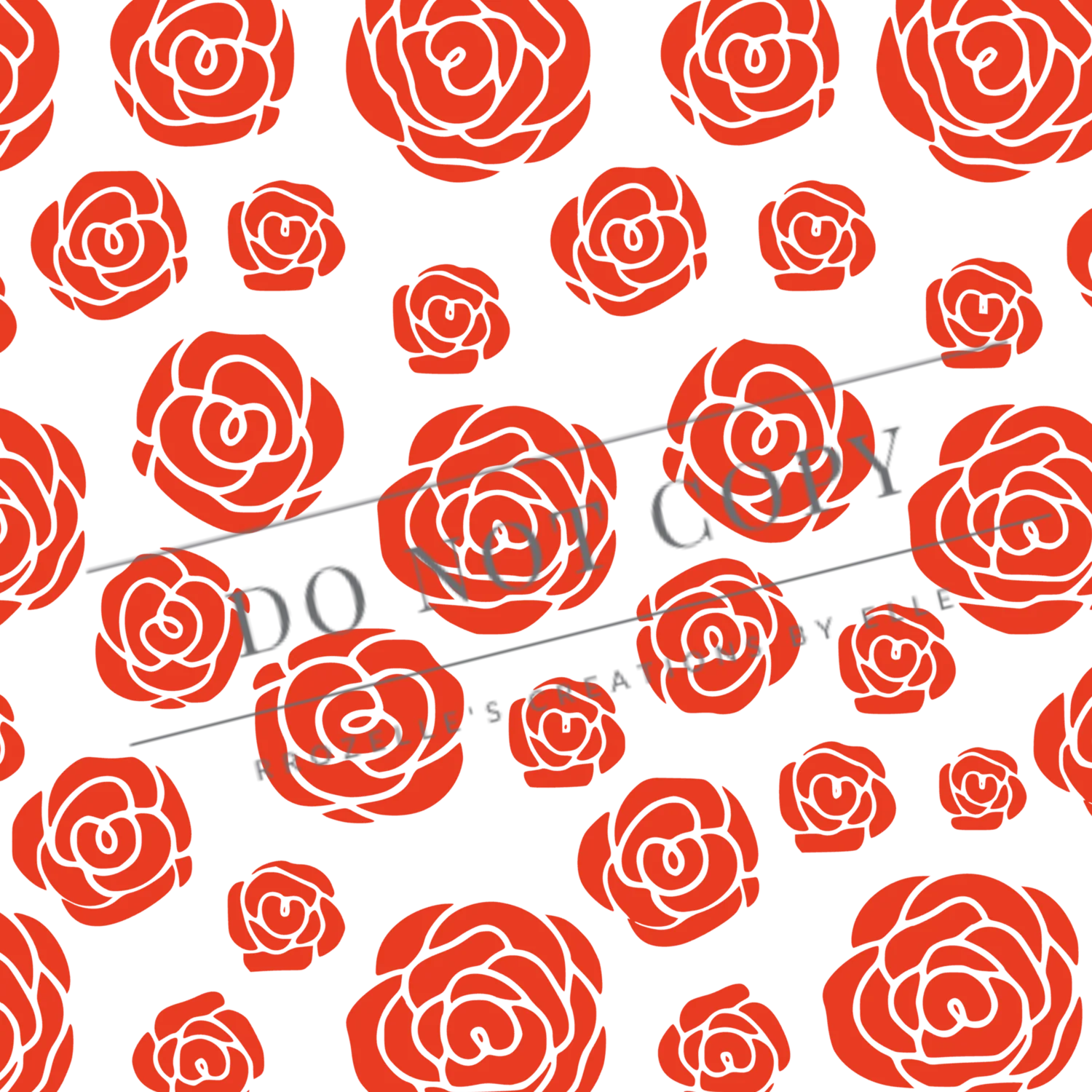 Small Roses SVG Template