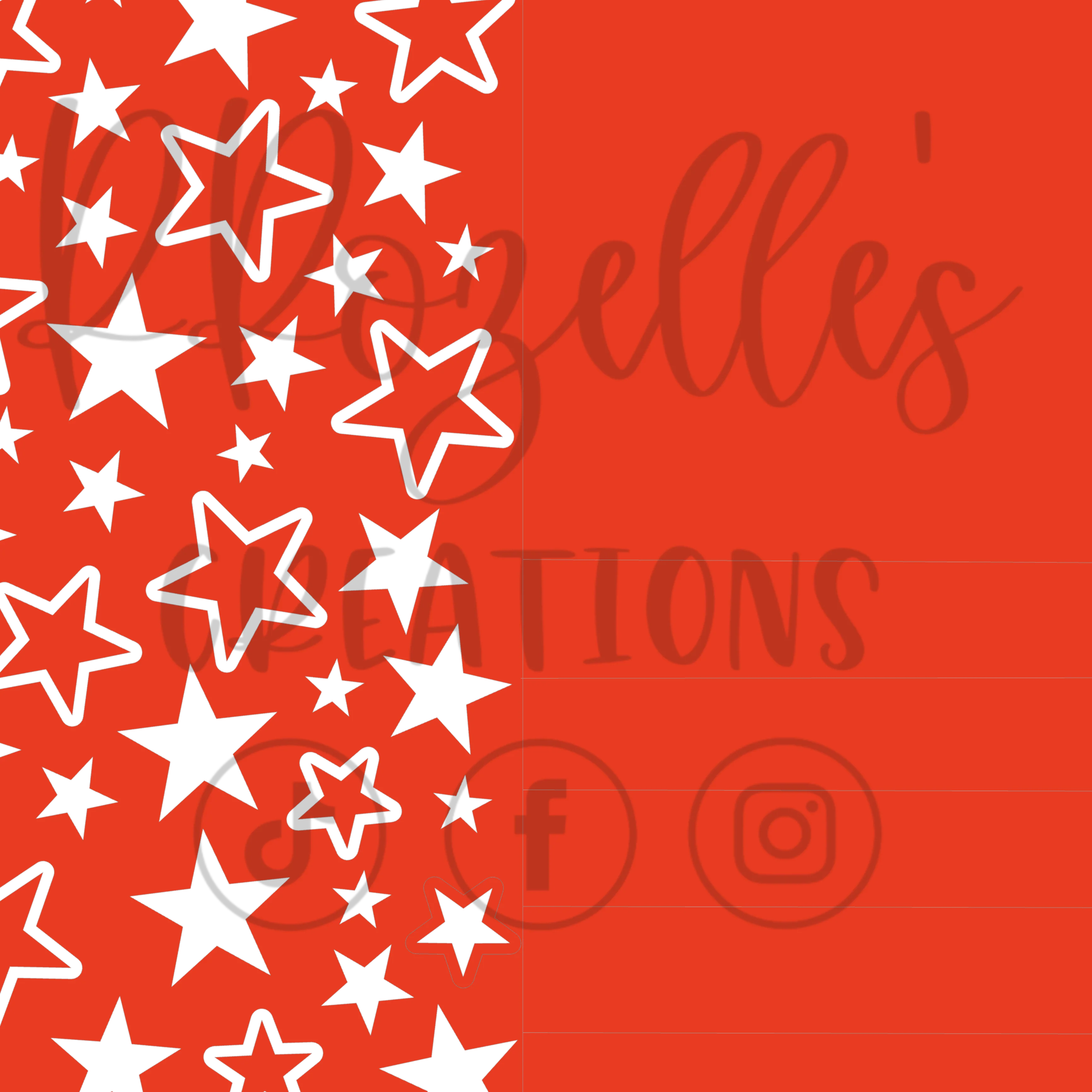 Stars & Stripes Half Split- SVG Template