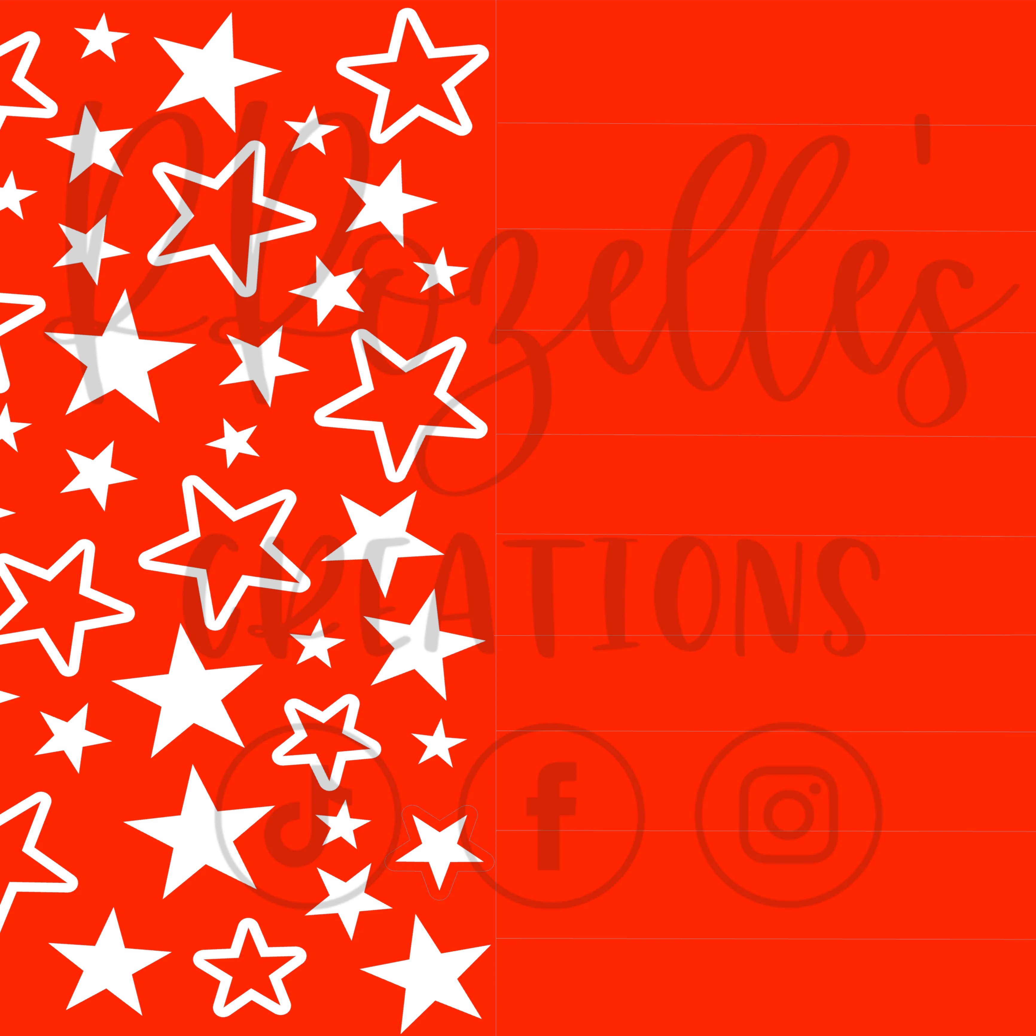 Stars & Stripes Split- SVG Template