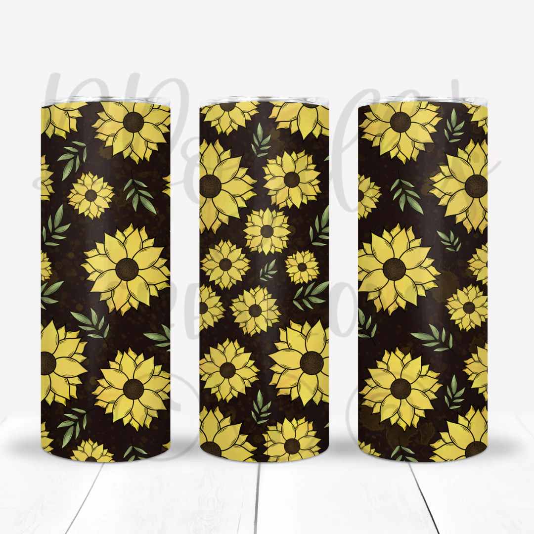 Sunflower Black Splatter Seamless - Image 2