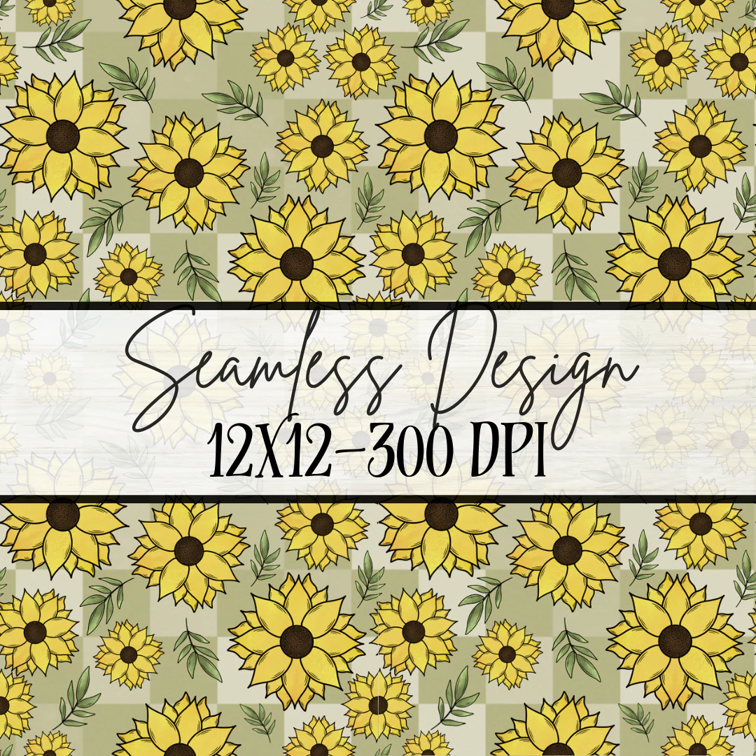 Sunflower Cream Plaid Seamless