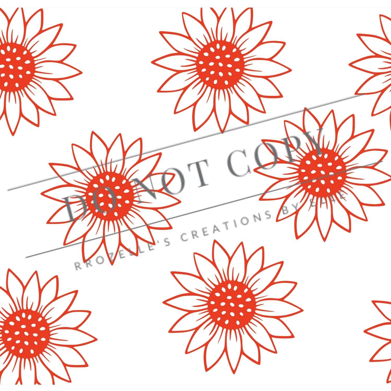 Sunflowers Galore SVG Template